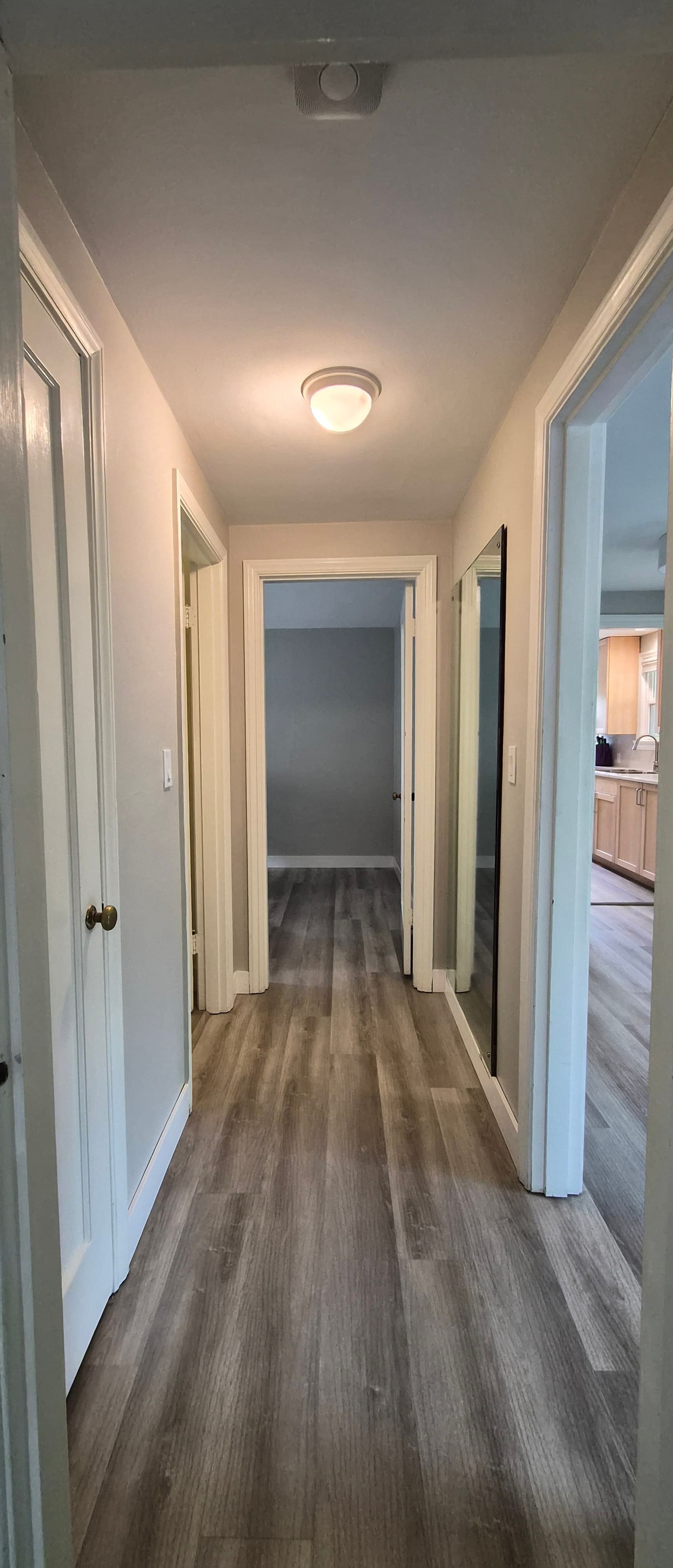Hallway after painting.