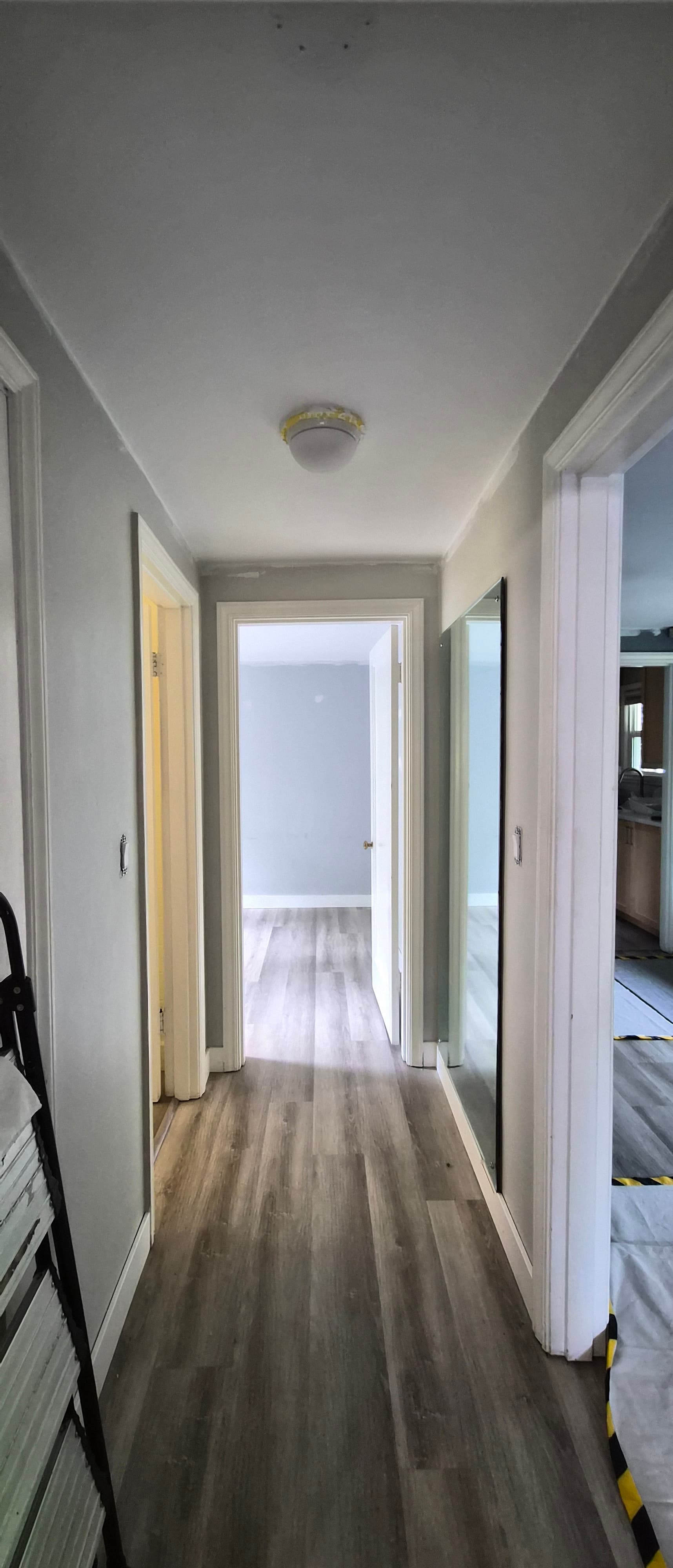 Hallway before painting.