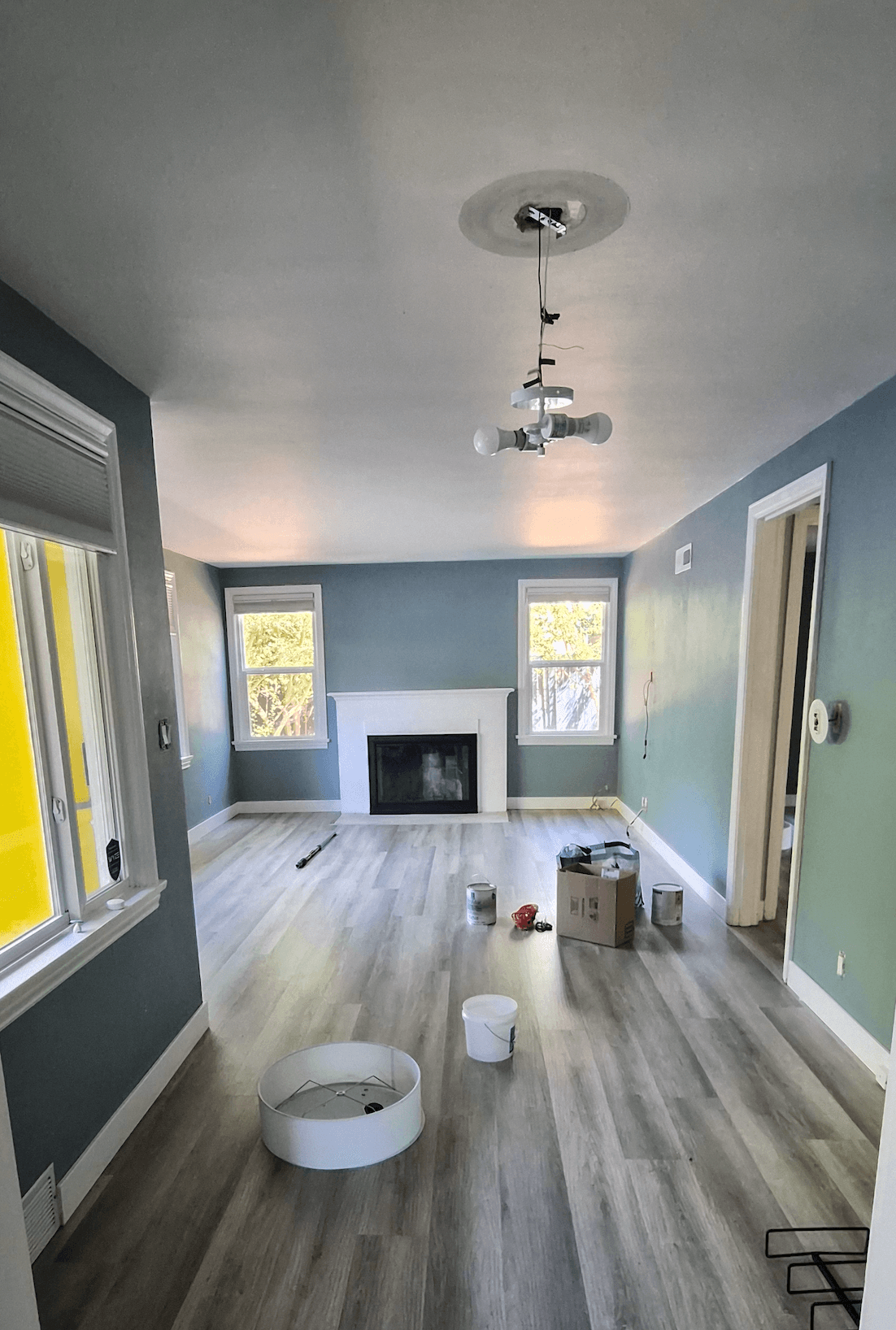 Living room before painting.